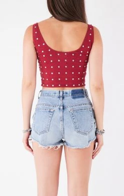 FURST OF A KIND VINTAGE ALLOVER RHINESTONE TANK