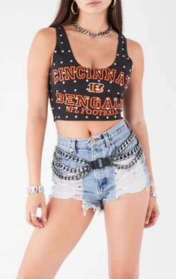 FURST OF A KIND VINTAGE NFL VINTAGE ALLOVER RHINESTONE TANK