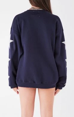 FURST OF A KIND VINTAGE SILVER STAR PATCH SWEATSHIRT