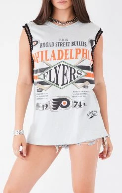 FURST OF A KIND VINTAGE CHAIN TRIM SLEEVELESS TEE