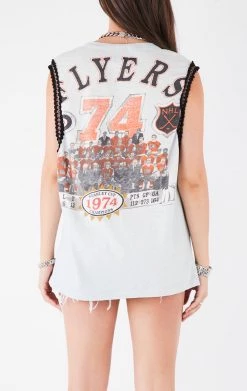 FURST OF A KIND VINTAGE CHAIN TRIM SLEEVELESS TEE