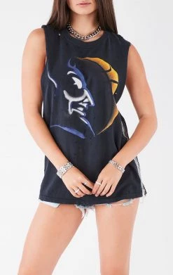 FURST OF A KIND VINTAGE CHAIN LADDER SIDE SLEEVELESS TEE VINTAGE CHAINS