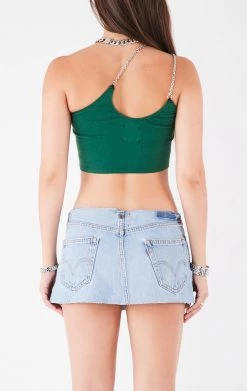 FURST OF A KIND VINTAGE ONE SHOULDER DOUBLE CHAIN STRAP TANK