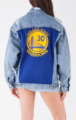 FURST OF A KIND VINTAGE SPORTS VINTAGE GRAPHIC BACK INSERT DENIM JACKET