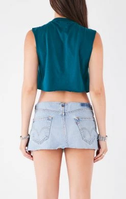 FURST OF A KIND VINTAGE CHAIN LACE UP SLEEVELESS TEE