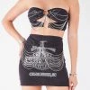 FURST OF A KIND VINTAGE WATERFALL CHAIN TUBE TOP AND SKIRT SET FESTIVAL