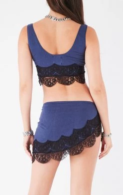 FURST OF A KIND VINTAGE LACE TRIM TANK AND SKIRT SET VINTAGE NFL 7 FURST OF A KIND VINTAGE LACE TRIM TANK AND SKIRT SET VINTAGE NFL