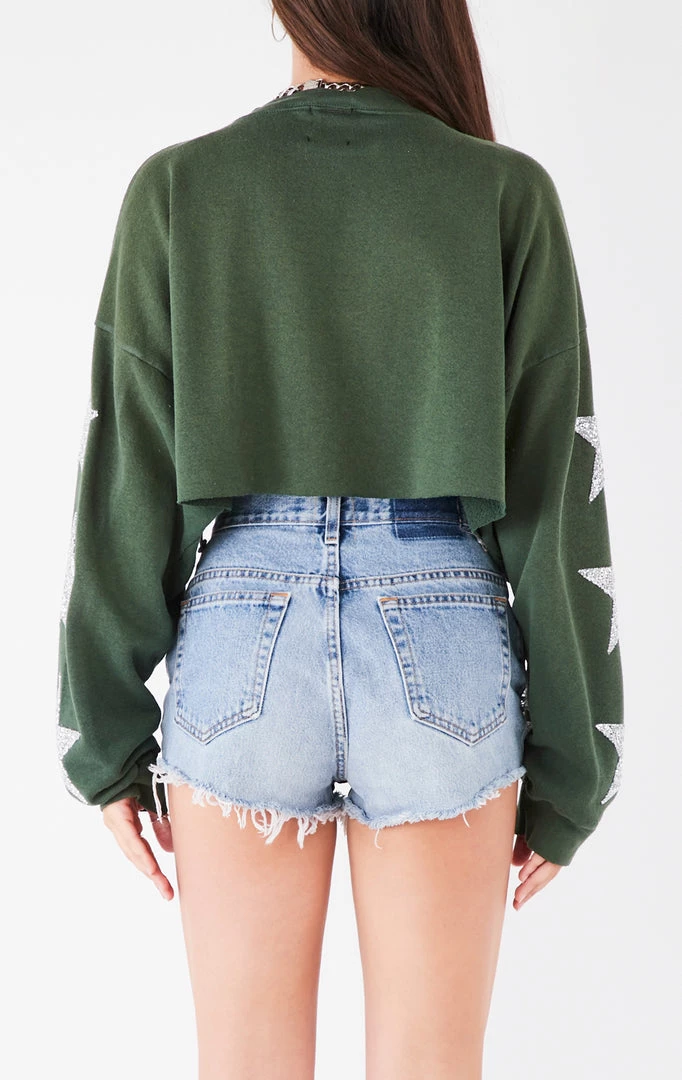 FURST OF A KIND VINTAGE STAR PATCH CROPPED SWEATSHIRT VINTAGE COLLEGE 5 FURST OF A KIND VINTAGE STAR PATCH CROPPED SWEATSHIRT VINTAGE COLLEGE