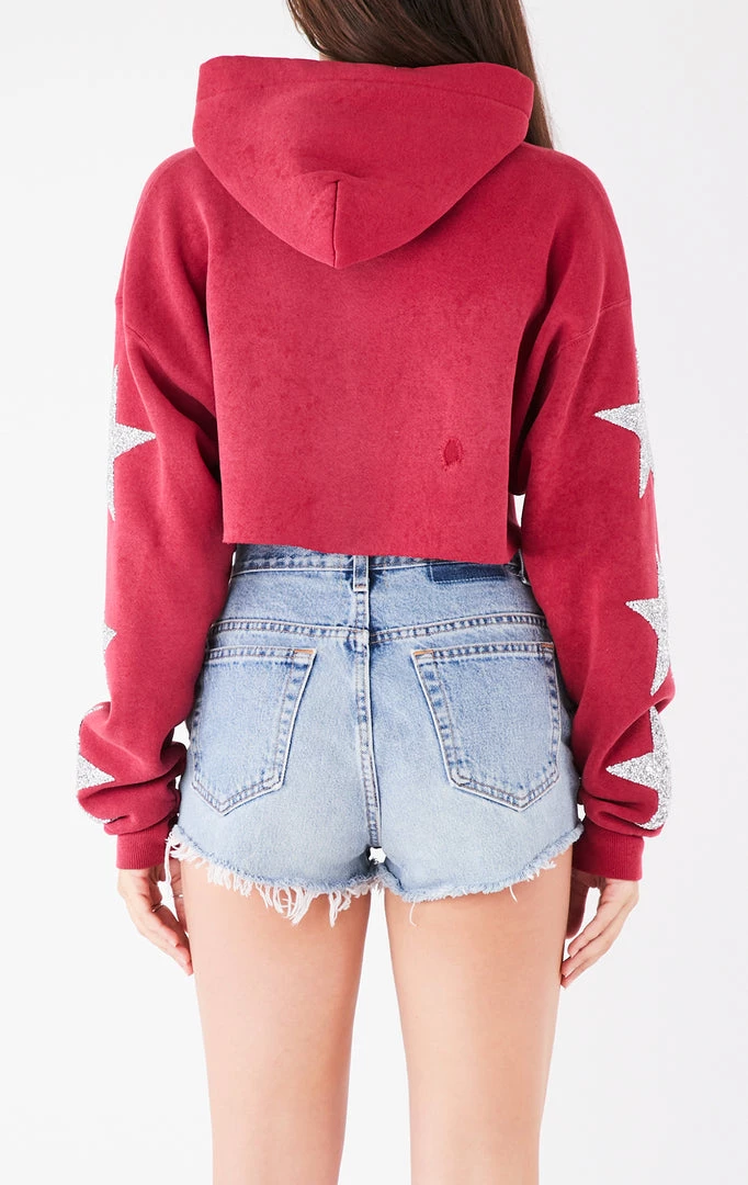 FURST OF A KIND VINTAGE STAR PATCH CROPPED HOODIE 4 FURST OF A KIND VINTAGE STAR PATCH CROPPED HOODIE