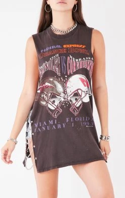 FURST OF A KIND VINTAGE CHAINS VINTAGE CHAIN SIDE SLEEVELESS TEE