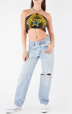 FURST OF A KIND VINTAGE CHAIN HALTER TOP