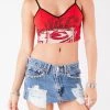 FURST OF A KIND VINTAGE DOUBLE PIN FRONT CROPPED TANK