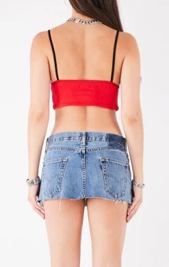 FURST OF A KIND VINTAGE DOUBLE PIN FRONT CROPPED TANK