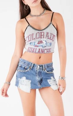 FURST OF A KIND VINTAGE RHINESTONE FRINGE TANK