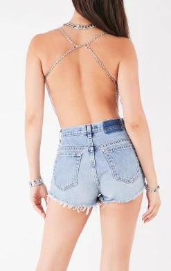 FURST OF A KIND VINTAGE WATERFALL CHAIN BRA TOP