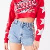 FURST OF A KIND VINTAGE STAR PATCH CROPPED SWEATSHIRT