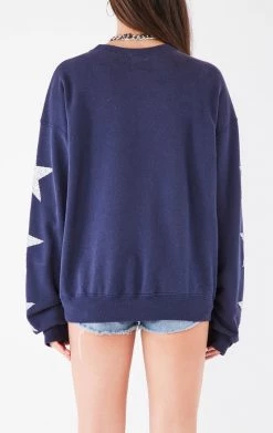 FURST OF A KIND VINTAGE NFL VINTAGE SILVER STAR PATCH SWEATSHIRT