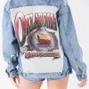 FURST OF A KIND VINTAGE DENIM JACKETS VINTAGE GRAPHIC BACK INSERT DENIM JACKET