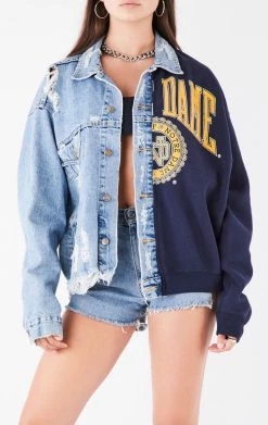 FURST OF A KIND VINTAGE SPLICED DENIM JACKET VINTAGE DENIM JACKETS