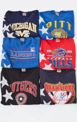 FURST OF A KIND VINTAGE SILVER STAR PATCH SWEATSHIRT VINTAGE STARS