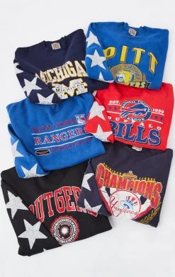 FURST OF A KIND VINTAGE SILVER STAR PATCH SWEATSHIRT VINTAGE STARS