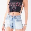 FURST OF A KIND VINTAGE CHAINS VINTAGE CHAIN SIDE SLEEVELESS CROPPED TEE