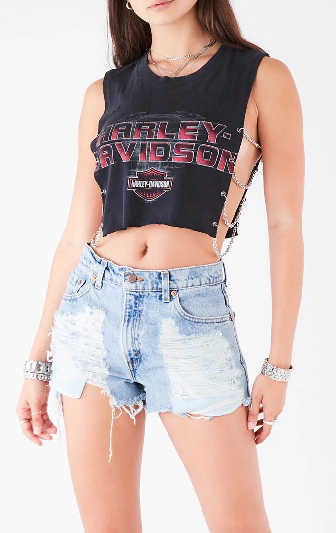 FURST OF A KIND VINTAGE CHAINS VINTAGE CHAIN SIDE SLEEVELESS CROPPED TEE 3 FURST OF A KIND VINTAGE CHAINS VINTAGE CHAIN SIDE SLEEVELESS CROPPED TEE