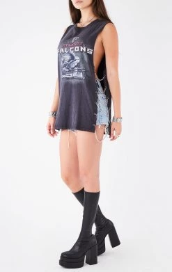 FURST OF A KIND VINTAGE CHAIN SIDE SLEEVELESS TEE