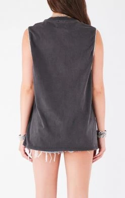 FURST OF A KIND VINTAGE RHINESTONE TRIM SLEEVELESS TEE VINTAGE NFL 7 FURST OF A KIND VINTAGE RHINESTONE TRIM SLEEVELESS TEE VINTAGE NFL