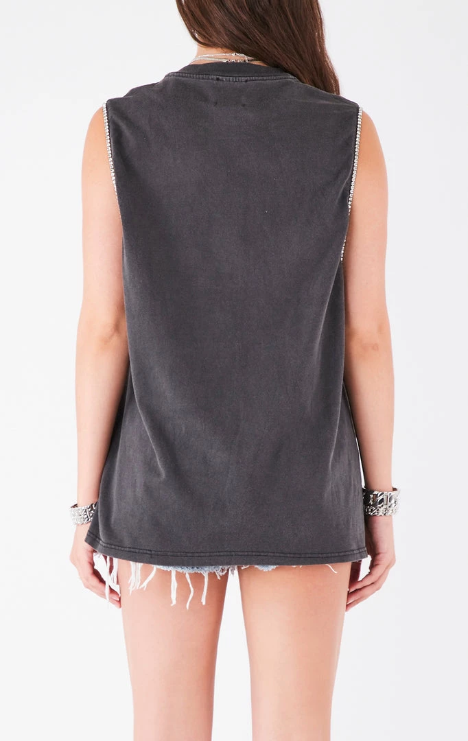 FURST OF A KIND VINTAGE RHINESTONE TRIM SLEEVELESS TEE VINTAGE NFL 5 FURST OF A KIND VINTAGE RHINESTONE TRIM SLEEVELESS TEE VINTAGE NFL