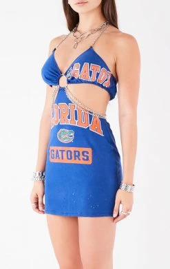 FURST OF A KIND VINTAGE CHAINS VINTAGE CUT OUT CHAIN HALTER DRESS