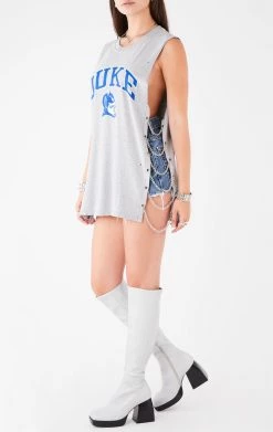 FURST OF A KIND VINTAGE CHAINS VINTAGE CHAIN SIDE SLEEVELESS TEE