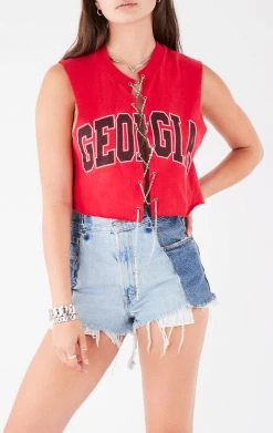 FURST OF A KIND VINTAGE CHAINS VINTAGE CHAIN LACE UP SLEEVELESS TEE 8 FURST OF A KIND VINTAGE CHAINS VINTAGE CHAIN LACE UP SLEEVELESS TEE