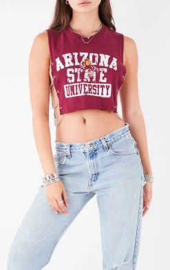 FURST OF A KIND VINTAGE CHAIN SIDE SLEEVELESS CROPPED TEE