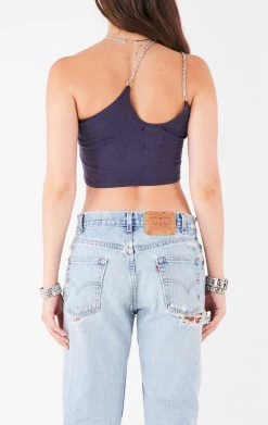 FURST OF A KIND VINTAGE ONE SHOULDER DOUBLE CHAIN STRAP TANK 9 FURST OF A KIND VINTAGE ONE SHOULDER DOUBLE CHAIN STRAP TANK