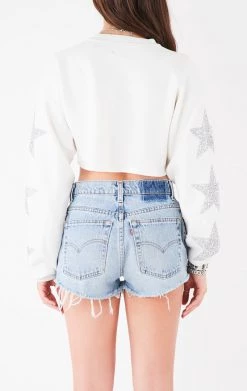 FURST OF A KIND VINTAGE STAR PATCH CROPPED SWEATSHIRT