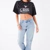 FURST OF A KIND VINTAGE MULTI STUD CROPPED TEE