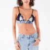 FURST OF A KIND VINTAGE JERSEY AND DENIM BRA TOP VINTAGE NFL 2 FURST OF A KIND VINTAGE JERSEY AND DENIM BRA TOP VINTAGE NFL