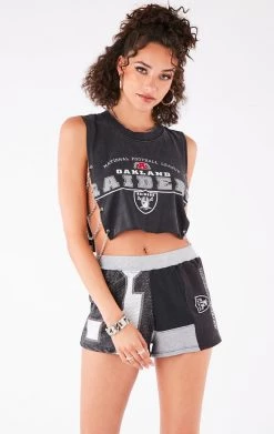 FURST OF A KIND VINTAGE CHAINS VINTAGE CHAIN SIDE SLEEVELESS CROPPED TEE