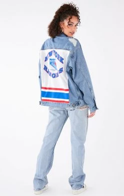 FURST OF A KIND VINTAGE GRAPHIC BACK INSERT DENIM JACKET