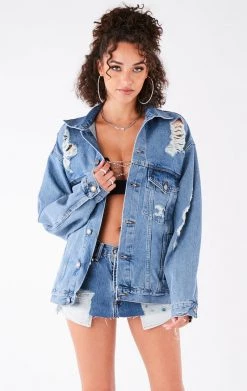 FURST OF A KIND VINTAGE GRAPHIC BACK INSERT DENIM JACKET