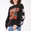 FURST OF A KIND VINTAGE STARS VINTAGE SILVER STAR PATCH SWEATSHIRT