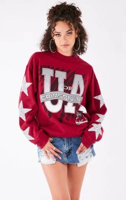 FURST OF A KIND VINTAGE SILVER STAR PATCH SWEATSHIRT VINTAGE COLLEGE