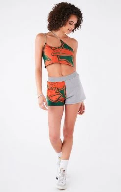 FURST OF A KIND VINTAGE ONE SHOULDER DOUBLE CHAIN SHORT SET