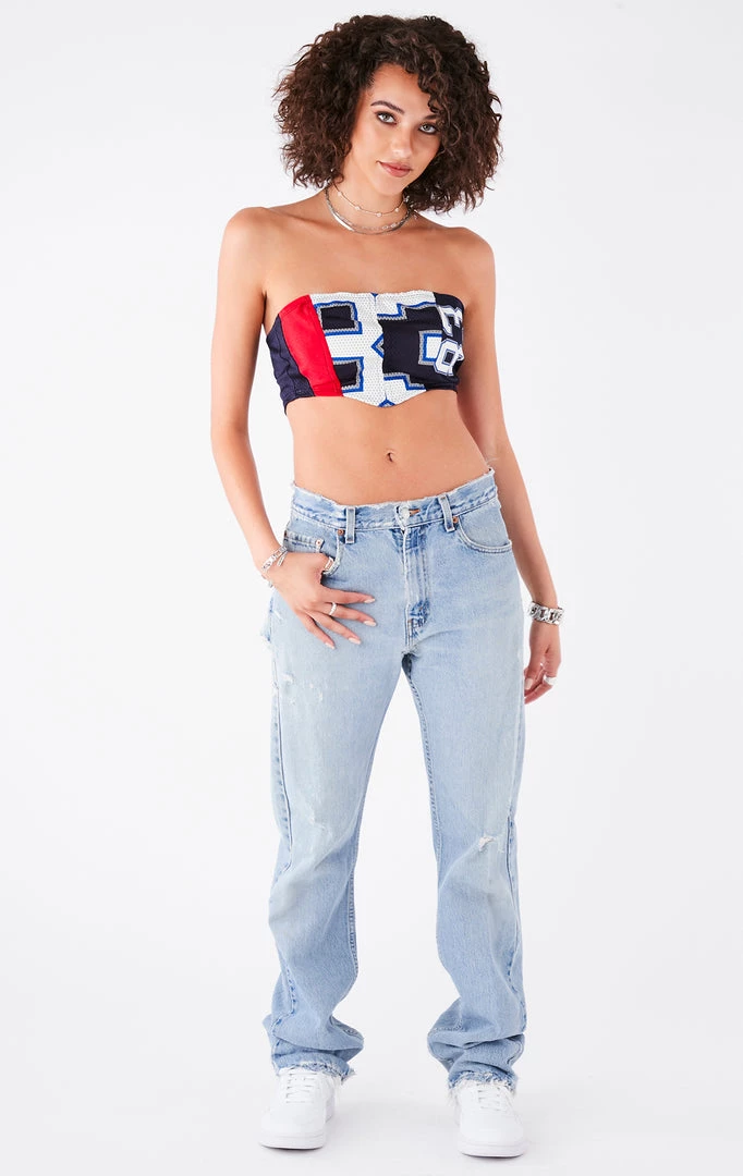 FURST OF A KIND VINTAGE SPLICED JERSEY CORSET TUBE TOP VINTAGE NFL 3 FURST OF A KIND VINTAGE SPLICED JERSEY CORSET TUBE TOP VINTAGE NFL