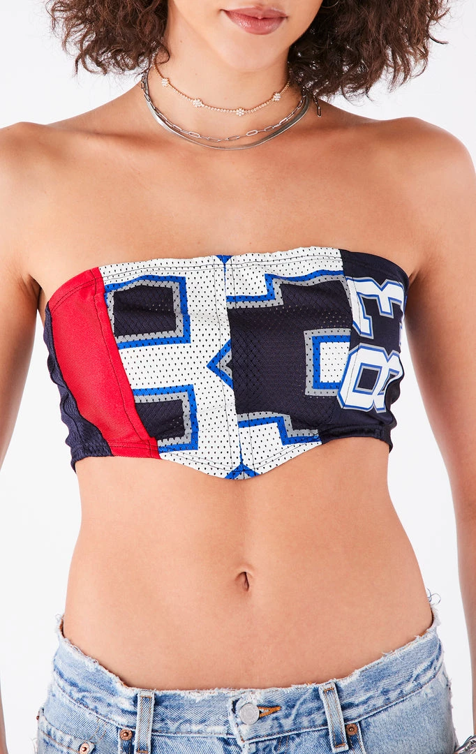 FURST OF A KIND VINTAGE SPLICED JERSEY CORSET TUBE TOP VINTAGE NFL 4 FURST OF A KIND VINTAGE SPLICED JERSEY CORSET TUBE TOP VINTAGE NFL