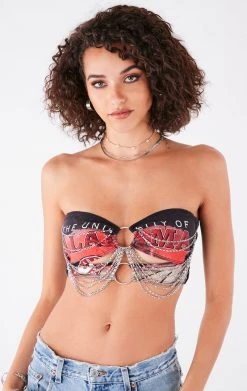 FURST OF A KIND VINTAGE CUT OUT WATERFALL CHAIN TUBE TOP