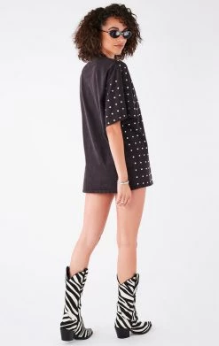 FURST OF A KIND VINTAGE NFL VINTAGE SILVER ALLOVER RHINESTONE TEE