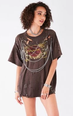 FURST OF A KIND VINTAGE MULTI DRAPED CHAIN TEE