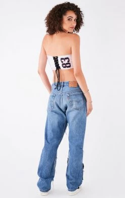 FURST OF A KIND VINTAGE SPLICED JERSEY CORSET TUBE TOP 7 FURST OF A KIND VINTAGE SPLICED JERSEY CORSET TUBE TOP